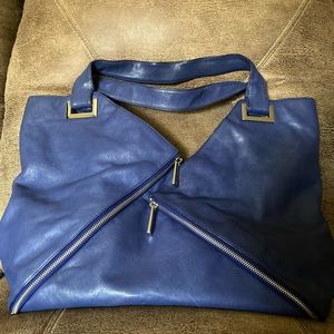 Brand new never used large navy leather Kooba purse